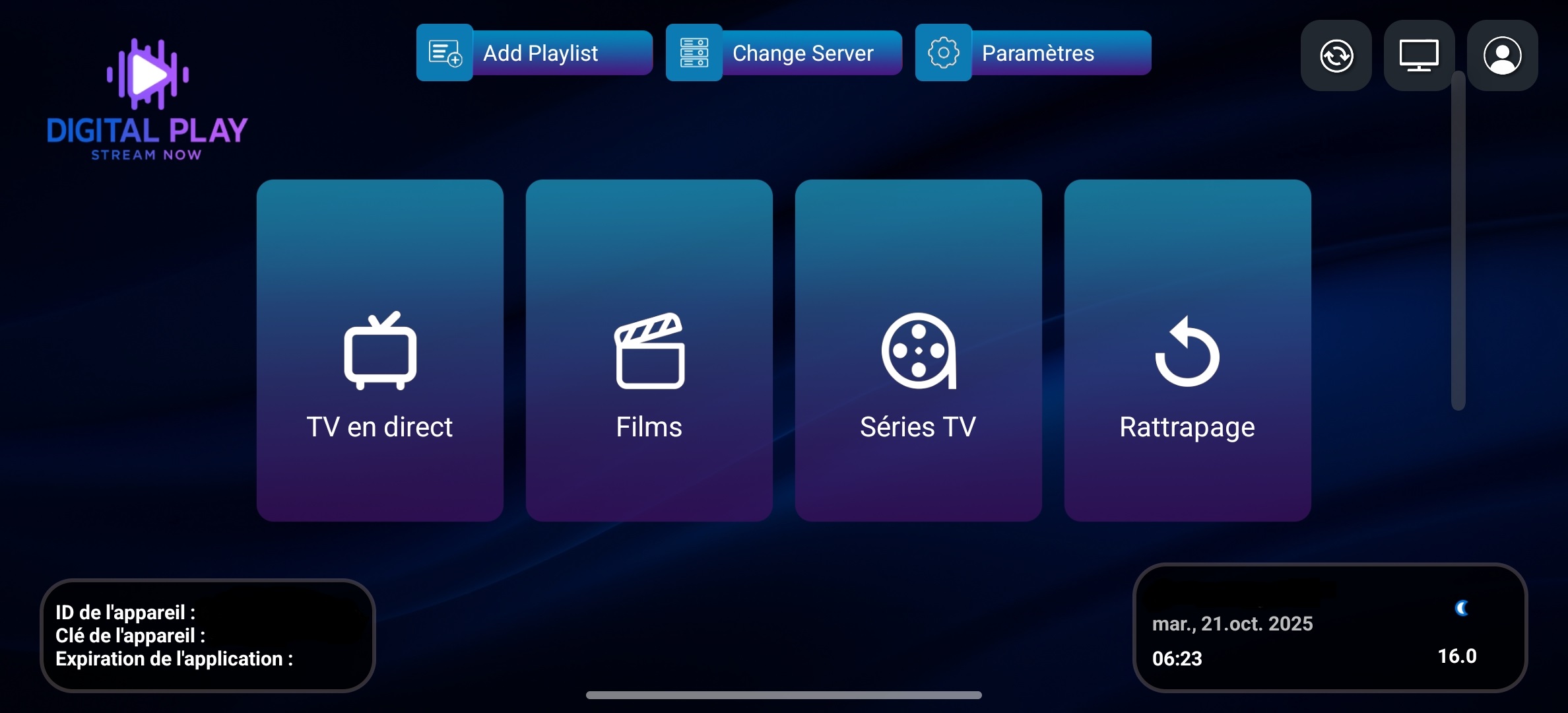 Aperçu du Player Digital Play
